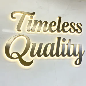 Modern 3D LED Storefront Sign Beauty Salon Backlit Illuminated Sign with Warm White Light