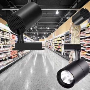 Modern 40W 4000K LED COB Aluminum Track Light CE ROHS Certified 3 Year Warranty for Mall and Supermarket Commercial Spaces