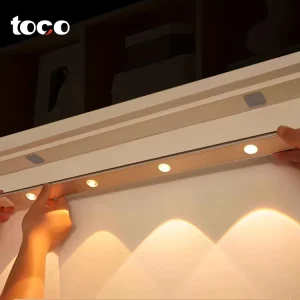 Modern 50cm Ultra Thin LED Night Lighting Lamp Motion Sensor Battery Powered Plastic for Kitchen Hallway Stair Cabinet Lights