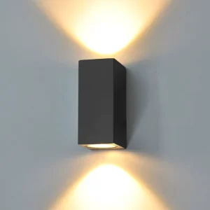Modern 7w 14w LED Wall Lamp Square Black Aluminum Housing Outdoor Decorative LED Wall Light for Garden