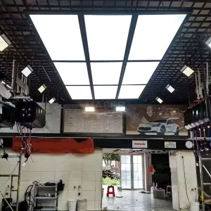 Modern 9 Grid System LED Ceiling Work Lighting IP44 Square Car Detailing Lights Car Wash Lights for Auto Car Repair Shop
