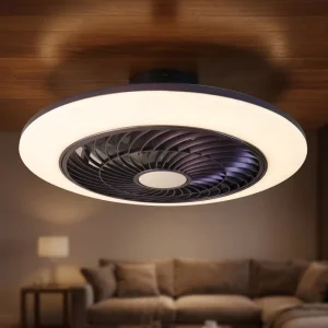 Modern AC Motor Ceiling Fan with LED Light Remote Control for Living Room Restaurant