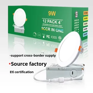 Modern AC Ultra thin 3CCT Dimmable Full Power LED Panel Ceiling Lamp Downlight for Indoor Commercial Recessed Lighting