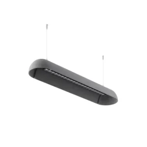 Modern Acoustic Lighting PET Felt LED Linear Pendant Light Sound Absorbing Chandelier for Commercial Office Meeting Room