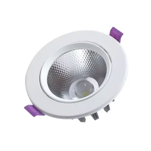 Modern Adjustable COB Spotlight LED Lighting Embedded Ceiling Lamp for Home Office Shopping Mall Hotels Bull’s Eye Clothing Knob