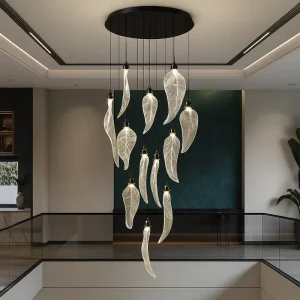Modern Adjustable Height Gold Crystal Chandelier Pendant Light 3000K Warm White LED 2 Year Warranty for Dining Room Hotel Villa