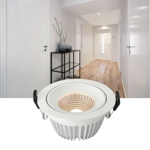 Modern Aesthetic Design Aluminum Dimmable Downlight 8W 12W Recessed Ceiling LED Spotlight for Hotel Home Restaurant
