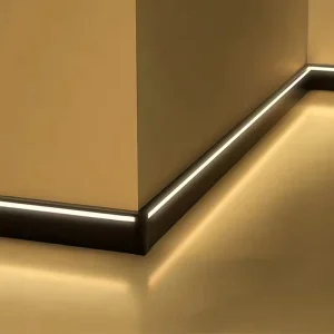 Modern Aluminium LED Profile Lamps Home Hotel Villa Interior Decorative Lighting LED Skirting Board Strip Light