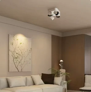 Modern Aluminium LED Spotlights Ceiling Lamp Living Room Bedroom Tricolor Spotlight Adjustable Tricolor Home Ceiling Spotlight