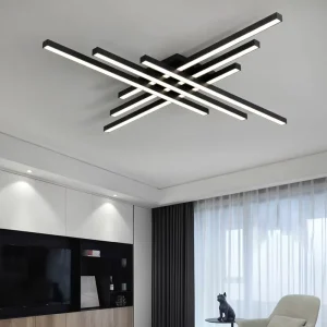 Modern Aluminum Acrylic Linear Led Ceiling Lamp for Living Room Bedroom Hotel Smart Home Decor Lighting Ceiling Light
