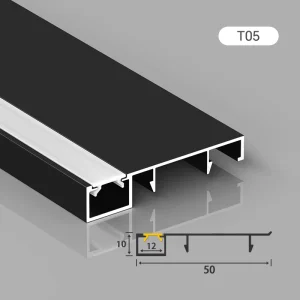 Modern Aluminum Alloy 6000 Series Anodized LED Skirting Board Profile for Wall Base Lighting Surface Mounted