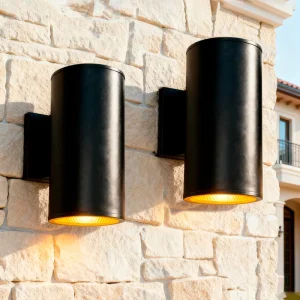 Modern Aluminum Alloy LED Waterproof Wall Light with Up Down Lighting Dimmable 5-Year Warranty for Outdoor Garden Use