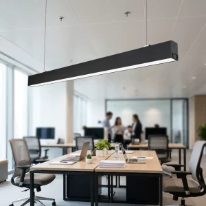 Modern Aluminum Alloy Suspended LED Office Light 1200mm 40W Linkable Linear Pendant Light Profile