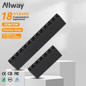 Modern Aluminum Ceiling Surface Mounted Down Grille Laser Blade Indoor Linear LED Downlight