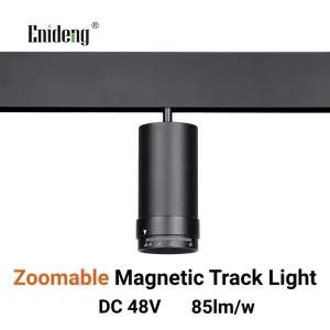 Modern Aluminum DC 48V Zoomable Magnetic Track Light System Rail 85lm W LED Linear Spotlight for Living Room Office