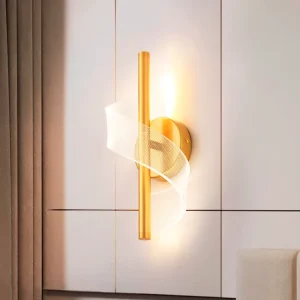 Modern Aluminum LED Wall Lamp Acrylic Shade Indoor Decorative Lighting for Bedroom Living Room Hotel Use Nordic Luxury Design