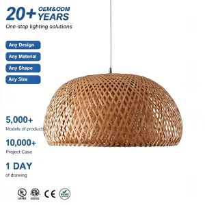 Modern American Vintage Indoor Bamboo LED Linear Chandelier Warm White Pendant for Home Hotel Restaurant Hospitals Farmhouse