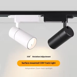 Modern Anti Glare Cob LED Track Lights for Clothing Store Office Commercial Aluminum Body with AR111 Base for Supermarket Use