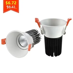 Modern Anti-Glare IP20 Aluminum COB 6W LED Spotlight for Hotels with Narrow Trim