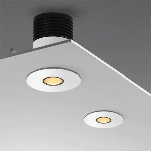 Modern Anti-Glare Recessed Downlight White Deep Cylinder Ceiling Spotlight With Spring Clips for Commercial Hall