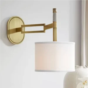 Modern Antique Brass LED Wall Lamp for Villa Living Room Bedroom Bedside Decorative E27 Socket Hotel Reading Lamps 3 Year