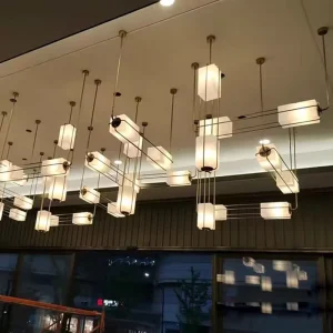 Modern Architectural Hanging Light Chinese Style Pendant Fixture For Luxury Interior Projects
