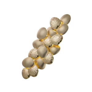 Modern Bedside Lamp Gold Copper Oval Wall Light for Home, Hotel, Living Room