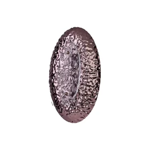 Modern Bedside Lamp Purple Bronze Noble Copper Oval Clubhouse Decoration LED Wall Lamp for Passage Stairway