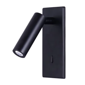 Modern Bedside Reading Led Wall Light Indoor Hotel Room Bedroom Adjustable Wall Mounted Wall Lamp 3W Black