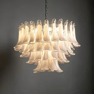 Modern Bespoke Murano Hand blown Glass Chandelier Custom Made Luxury Lighting Chrome Finish Pendant Light for Hotel Restaurant