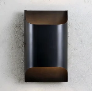 Modern Black Wall Lamp Handmade Indoor Metal Sconce with LED Light Copper Body Shade for Bedroom or Hotel Decoration