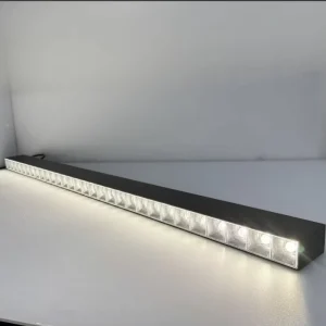 Modern Black White LED Linear Pendant Light for Commercial Architectural Lighting Projects