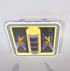 Modern Butterfly Decoration Room or Hotel Ceiling Fan Light Recessed Smart LED Ceiling Fan Lamp with Remote Control