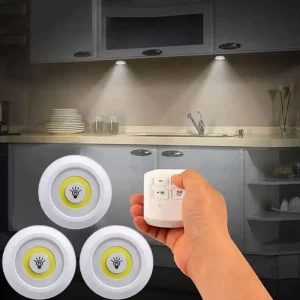 Modern COB LED Wall Mounted Under Cabinet Light Remote Control 6000K Daylight CRI 90 Portable White ABS 1 Year Warranty Bathroom