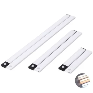 Modern Cabinet Light LED Motion Sensor Night Light Thin USB Rechargeable Dimmable Lamps Kitchen Bedroom Closet Wardrobe Lighting