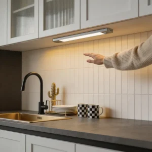Modern Cabinet Light Motion Sensor Rechargeable Battery Wireless Magnetic Dimmable LED Lighting Eco Friendly Indoor Use Kitchen