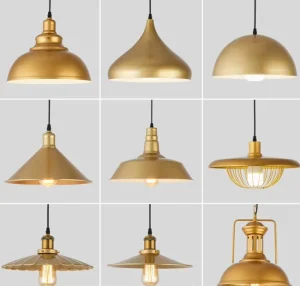 Modern Chandelier Pendant Light Brass Lamp Loft Cafe Bar Pendant Lights Restaurant Hanging Lamp