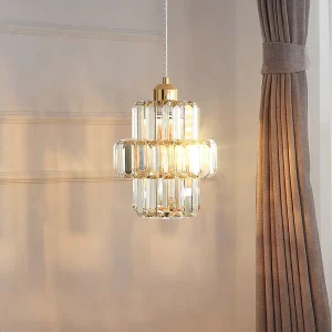 Modern Chandeliers Lamp Balcony Corridor Single Head Crystal Pendant Light for Home Bedroom Living Room