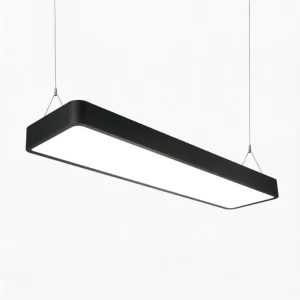 Modern Classic Black Aluminum Drop Linear Light Nordic Minimalist Suspended Linear Light for Classroom Office