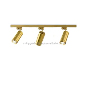 Modern Clothing Store 7w 10w 20w 30w Ceiling Hanging LED Strip Light Track 2 Wire Gold Commercial Track Light for Shop