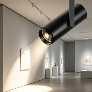 Modern Commercial Museum Lighting 18W 24W High CRI Anti-Dazzle Aluminum LED Dimmable Track Light Museum Exhibition