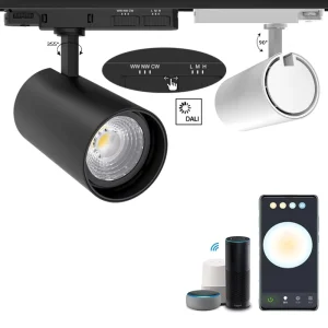 Modern Commercial Track Rail Light 3CCT LED Track Light Anti Glare 20W 30W 40W Adjustable Focus COB LED Track Spot Lighting