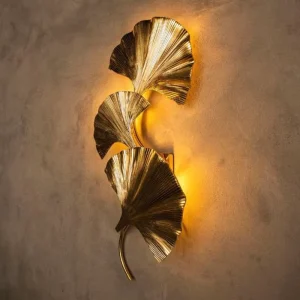 Modern Creative Ginkgo Leaf LED Wall Lamp Home Decor Room Lighting Fixture
