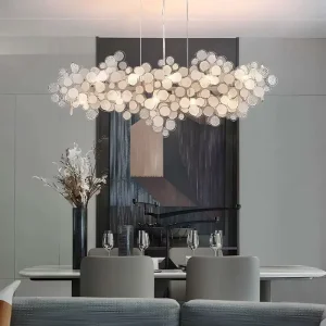 Modern Creative LED Ceiling Chandelier for Living Dining Room Home Decor Simple Luxury Glass LED Pendant Light