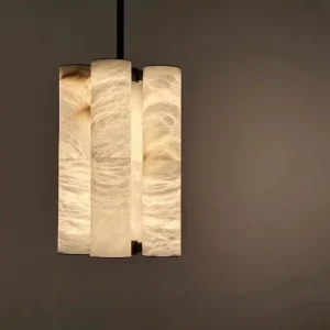 Modern Creative Marble Chandelier Hotel Kitchen Restaurant Interior Lighting Alabaster Pendant Lamp