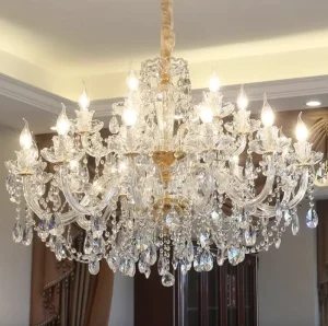 Modern Crystal Chandelier Remote Control LED Light Delicate Creative Pendant Lights Crystal Chandelier Middle Size Wedding