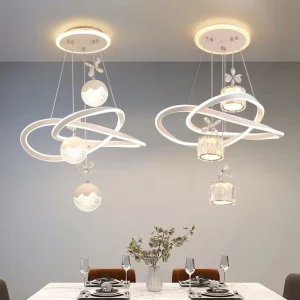 Modern Crystal Light Luxury Dining Room Chandelier Home LED Advanced Sense Livingroom Lamp 120W 220V 3CCT Pendants Lighting