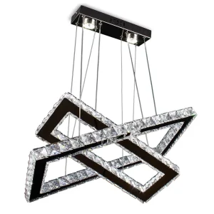 Modern Crystal Pendant Lights for Dinning Room Rectangular Chandelier Room Decor Lights