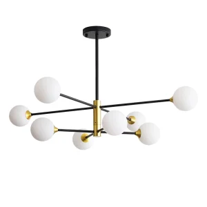 Modern Crystal Stair Chandelier LED Pendant Light Aluminum Ring for Living Room Warm White 2 Year Warranty