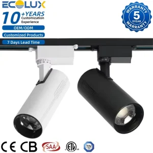 Modern Customized CE 20W 30W Cob LED Track Light Commercial Aluminum Recessed Spotlight for Indoor Office Mall Spotlight